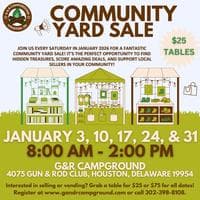 Community Yard Sale Meetup With Item Exchange and Networking background