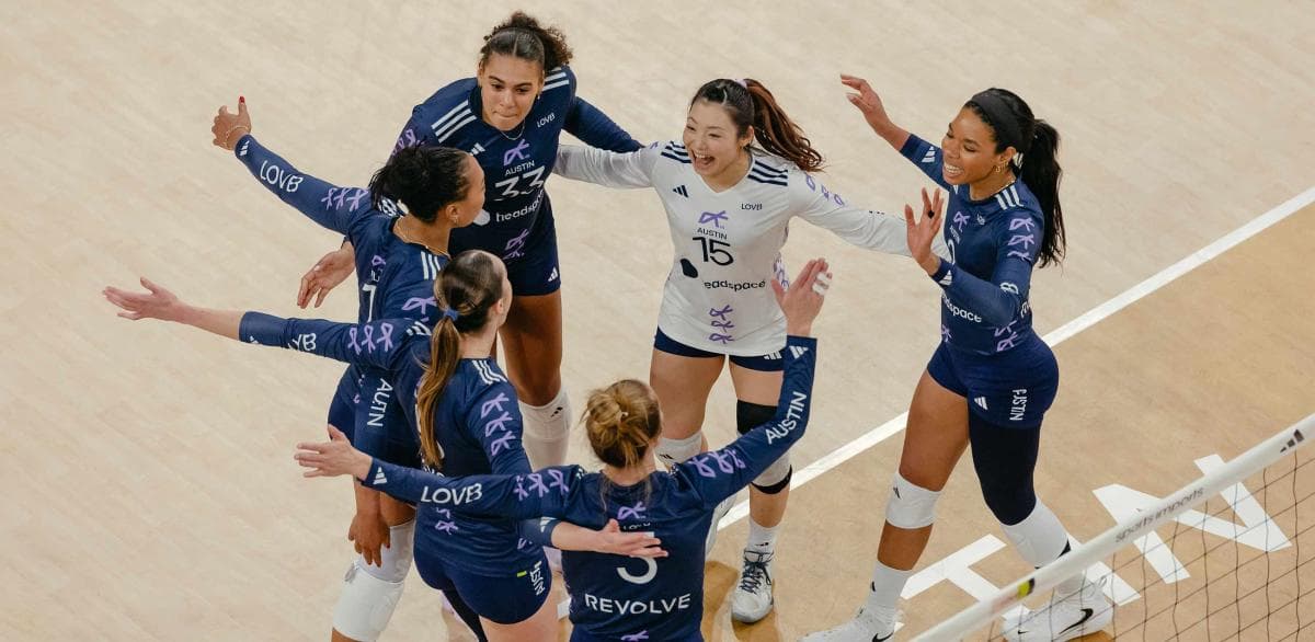 LOVB Austin vs LOVB Atlanta background