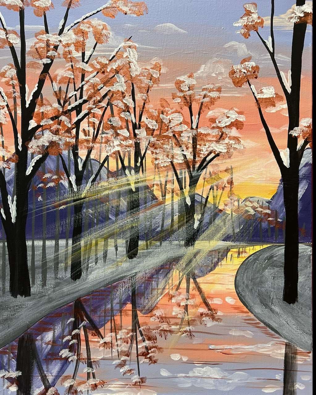 Cool Winter River background