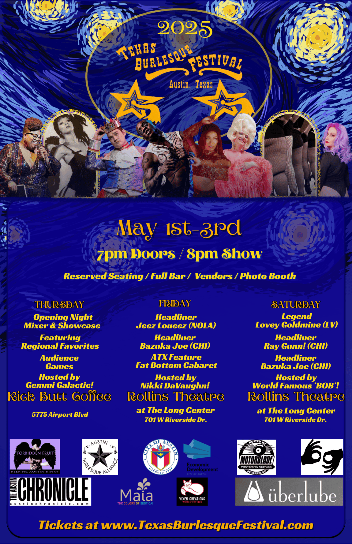 TEXAS BURLESQUE FESTIVAL 2025 background